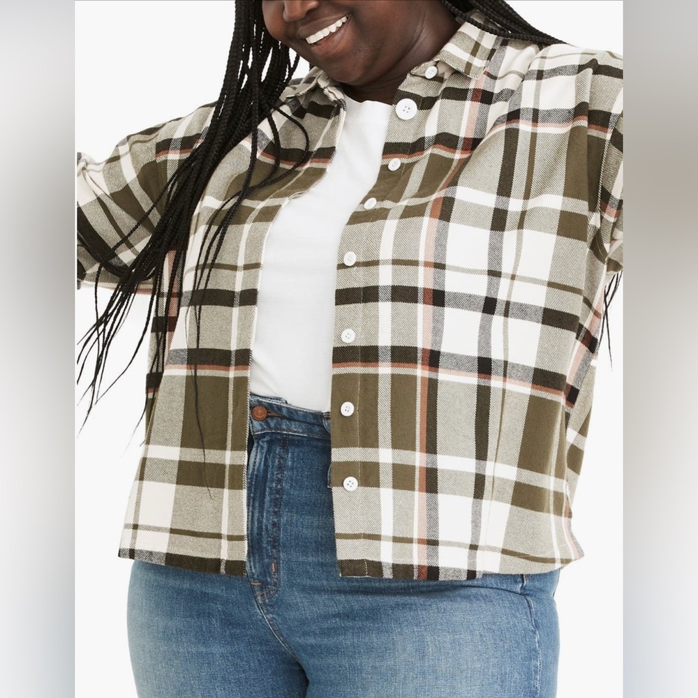 Madewell Bromley Flannel Shirt Size 1X NWT